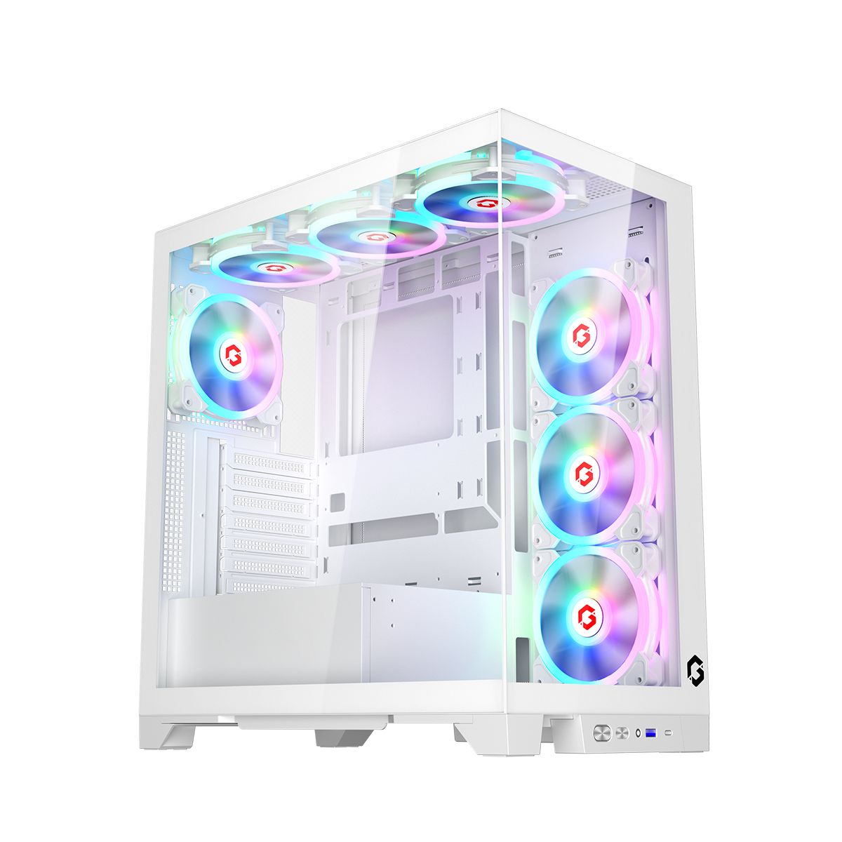 GAMEON Emperor Arctic IV Series Mid Tower Gaming Case - White