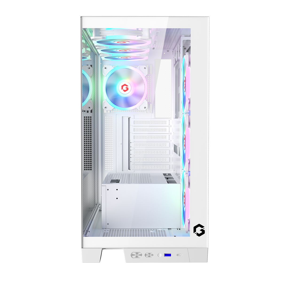 GAMEON Emperor Arctic IV Series Mid Tower Gaming Case - White