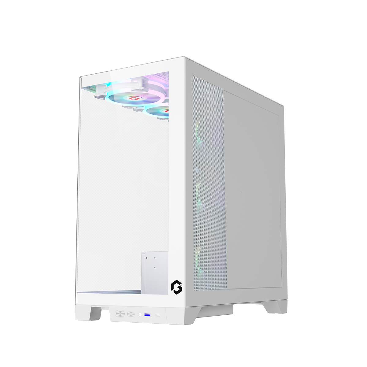 GAMEON Emperor Arctic IV Series Mid Tower Gaming Case - White