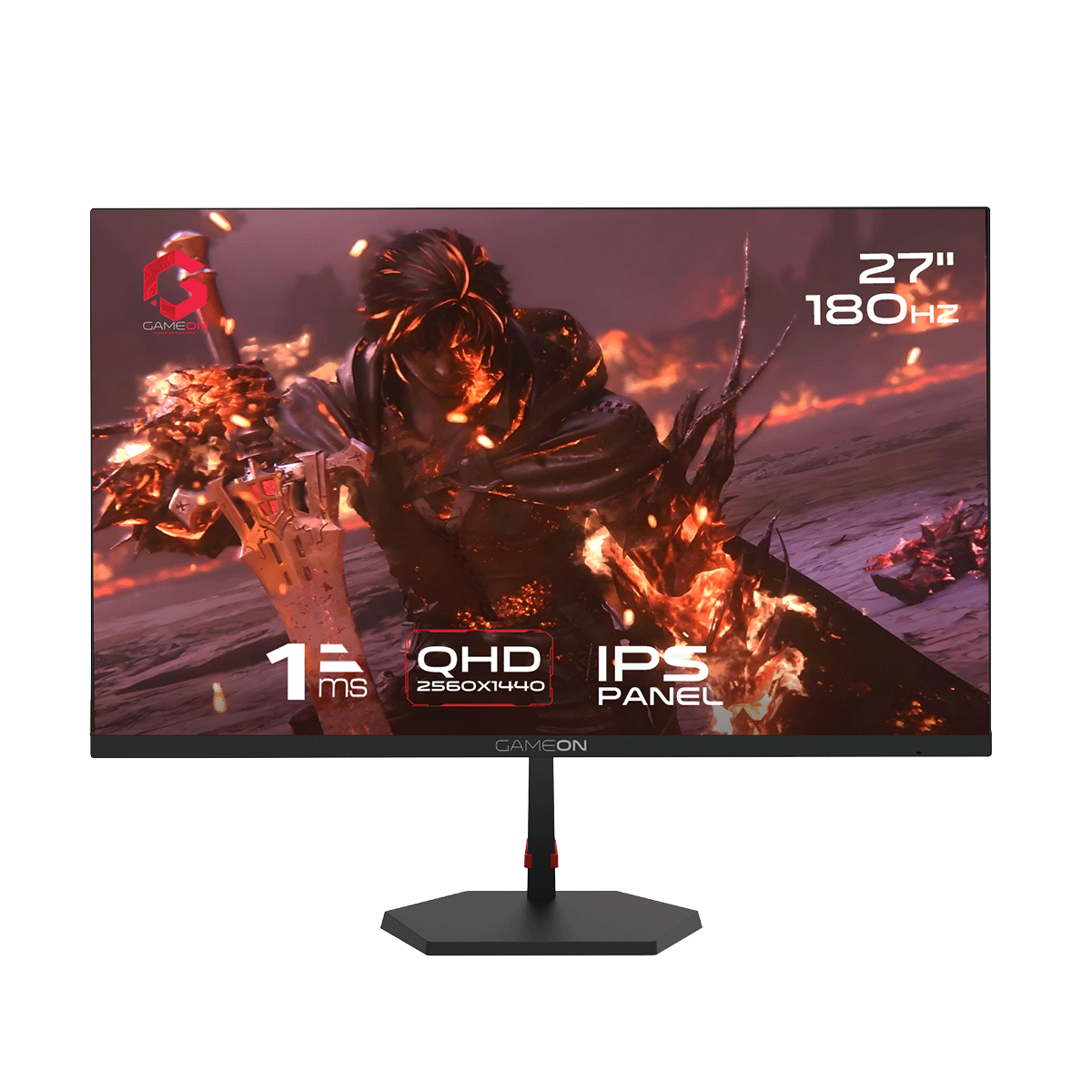 GAMEON GB27Q180 27'' ,180Hz, QHD, 1Ms, IPS, Flat HDMI 2.1 Gaming Monitor