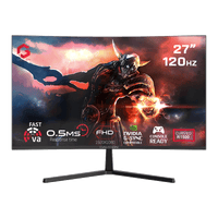 GAMEON GC27F120VA Pro Series 27'' FHD, 120Hz, MPRT 0.5ms, HDMI 2.1, Fast VA Panel Curved Gaming Monitor 1500R, 16:9 (Supports PS5) - Black