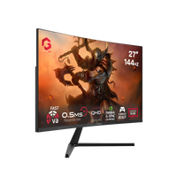 GAMEON GC27Q144VA Pro Series 27'' QHD, 144Hz, MPRT 0.5ms, HDMI 2.1, Fast VA Panel Curved Gaming Monitor 1500R, 16:9 (Supports PS5) - Black