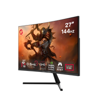 GAMEON GC27Q144VA Pro Series 27'' QHD, 144Hz, MPRT 0.5ms, HDMI 2.1, Fast VA Panel Curved Gaming Monitor 1500R, 16:9 (Supports PS5) - Black