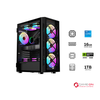 Customized Gaming PC - Intel i5 12400F Processor, 16GB RAM, 1TB SSD, RTX 3050 6GB, 650W PSU - Black
