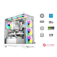 i5 12400F, 16GB RAM, 1TB SSD, RTX 5060 8GB OC, 750W PSU, 24" FHD 200Hz Monitor & All-In-One Gaming Bundle (Keyboard, Headset, Mouse & Mousepad) - White | Gaming PC Bundle