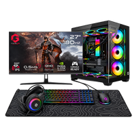 i5 14400F, 16GB RAM, 1TB SSD, RTX 5060 8GB OC, 750W PSU, 27" QHD 180Hz Monitor & All-In-One Gaming Bundle (Keyboard, Headset, Mouse & Mousepad) - Black | Gaming PC Bundle