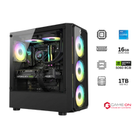 i5 14400F, 16GB RAM, 1TB SSD, RTX 5060 8GB OC, 750W PSU, 27" QHD 180Hz Monitor & All-In-One Gaming Bundle (Keyboard, Headset, Mouse & Mousepad) - Black | Gaming PC Bundle