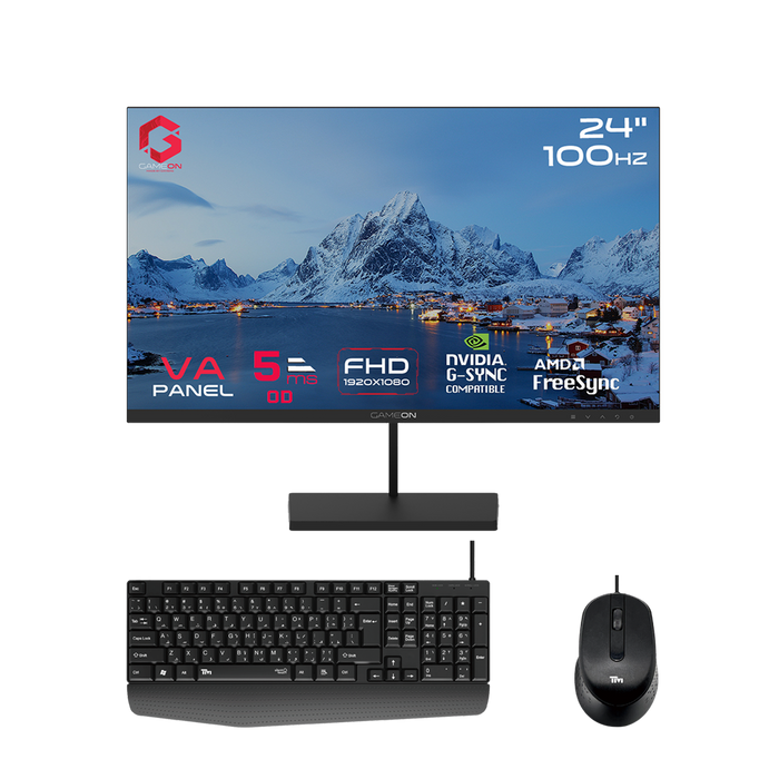 GAMEON 24" FHD 100Hz Monitor + 2 In 1 Combo