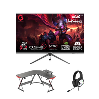 GAMEON 32" UHD 144Hz Monitor + Gaming Desk + Headset