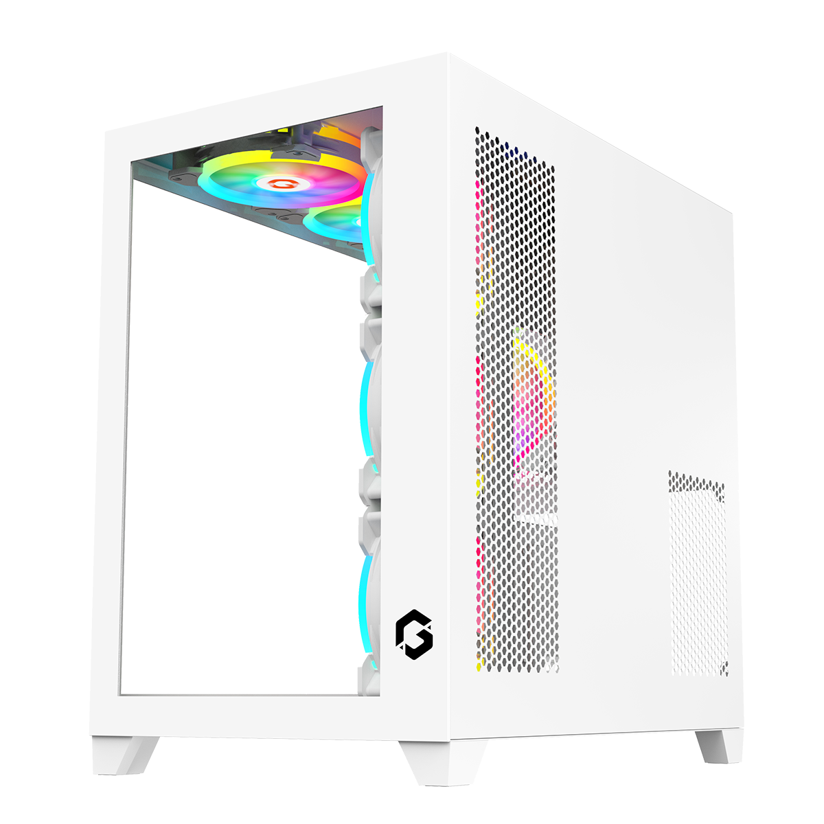 GAMEON Emperor Artic Series Mid Tower Gaming Case - White