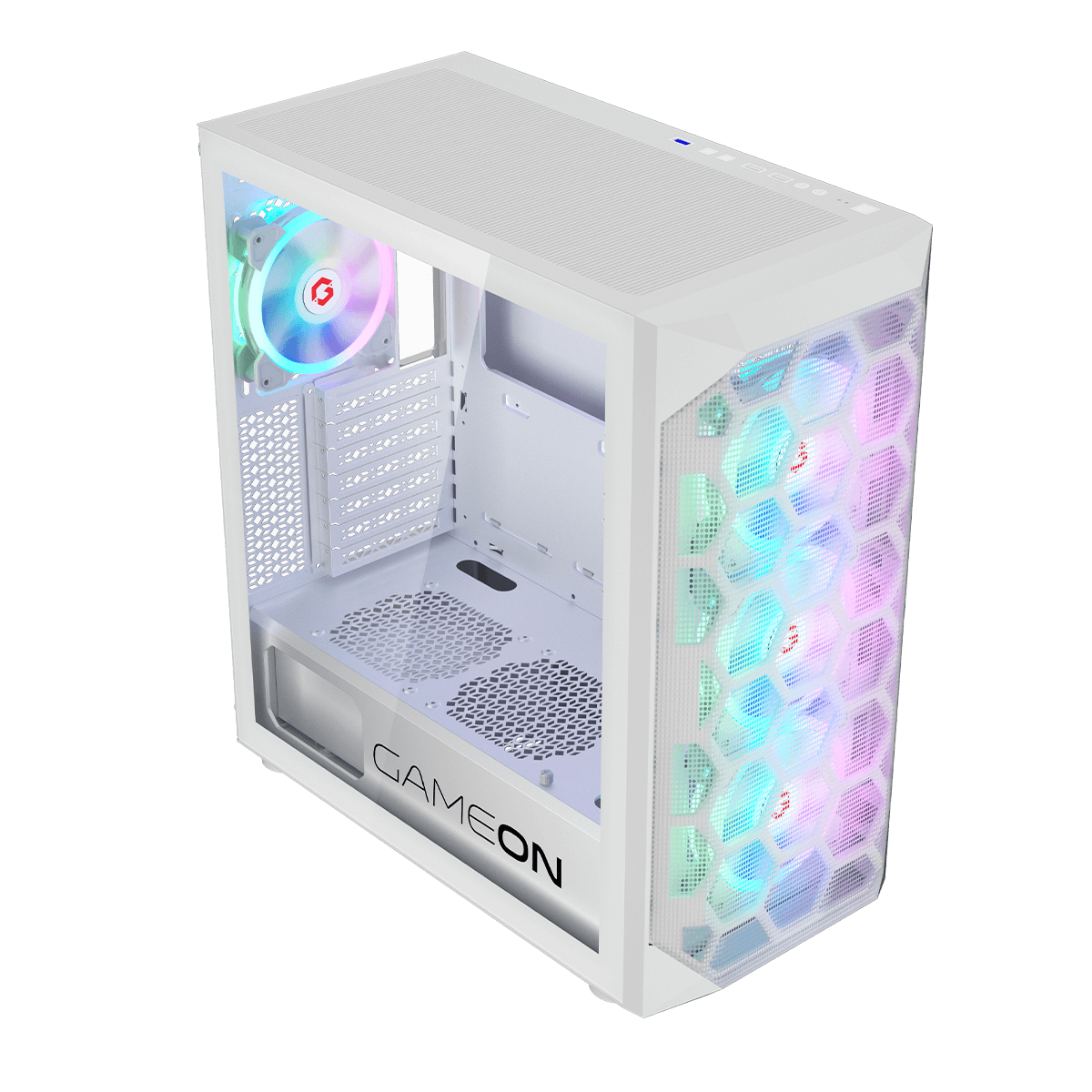 GAMEON Emperor Arctic I Series Mid Tower Gaming Case - White