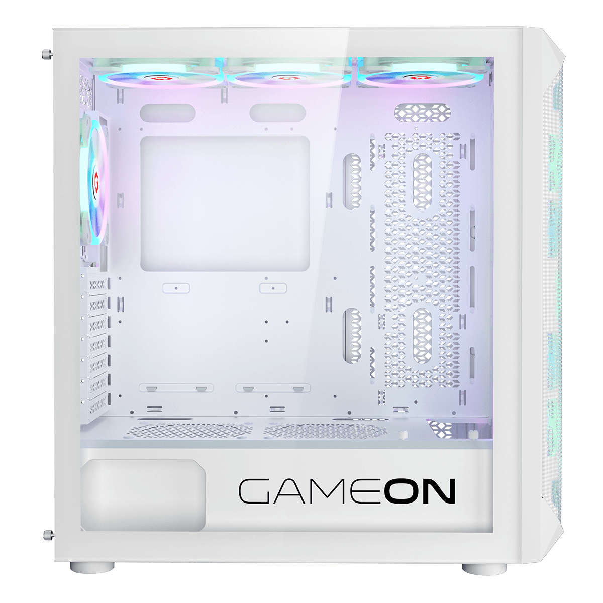 GAMEON Emperor Arctic I Series Mid Tower Gaming Case - White