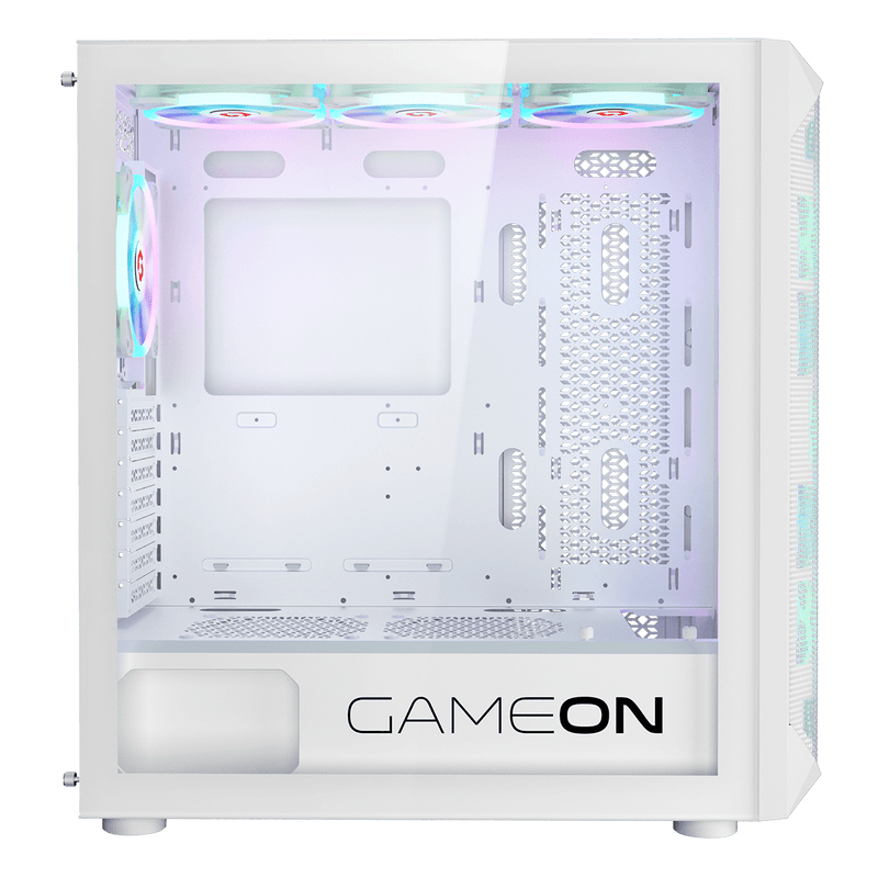 GAMEON Emperor Arctic I Series Mid Tower Gaming Case - White