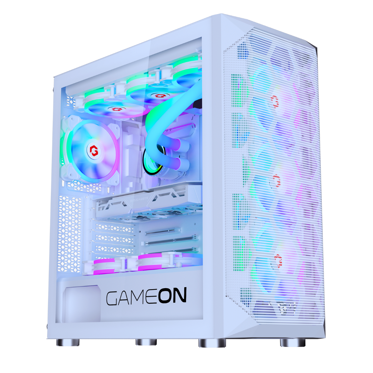 GAMEON Emperor Arctic I Series Mid Tower Gaming Case - White