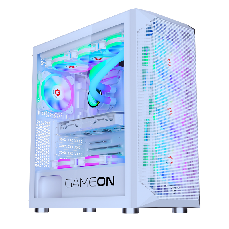 GAMEON Emperor Arctic I Series Mid Tower Gaming Case - White