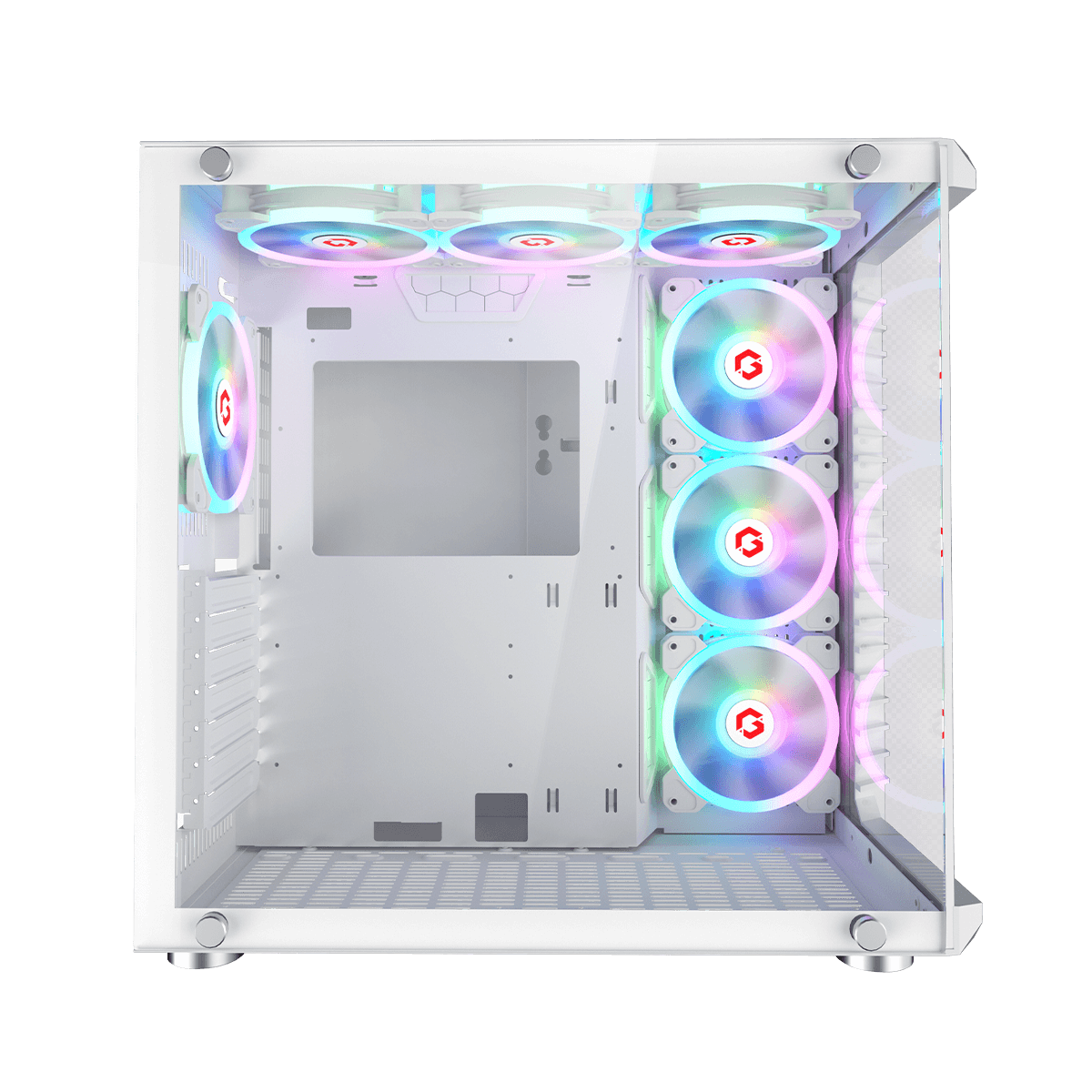 GAMEON Emperor Arctic III Series Mid Tower Gaming Case - White