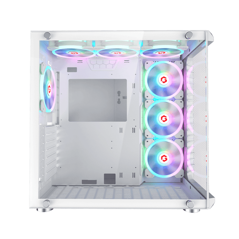 GAMEON Emperor Arctic III Series Mid Tower Gaming Case - White