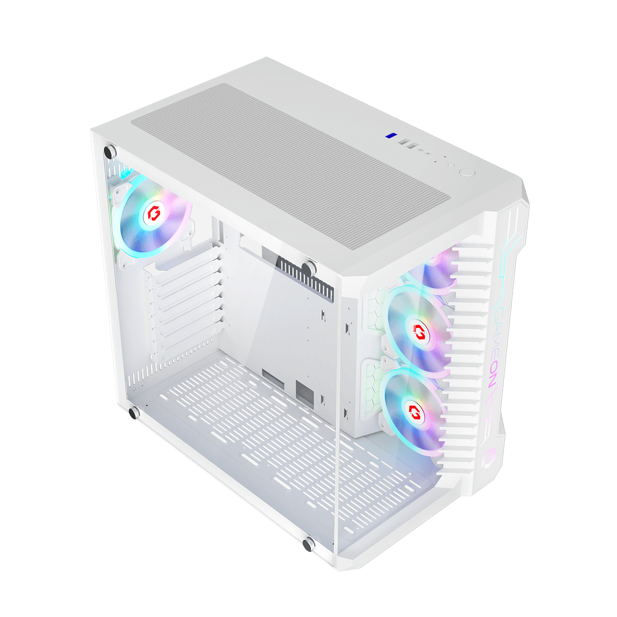 GAMEON Emperor Arctic III Series Mid Tower Gaming Case - White