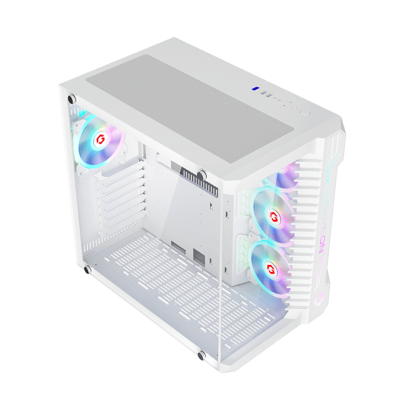 GAMEON Emperor Arctic III Series Mid Tower Gaming Case - White