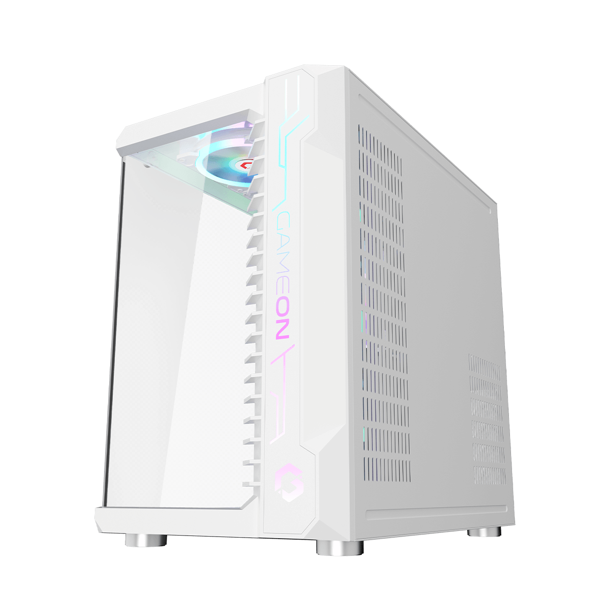 GAMEON Emperor Arctic III Series Mid Tower Gaming Case - White