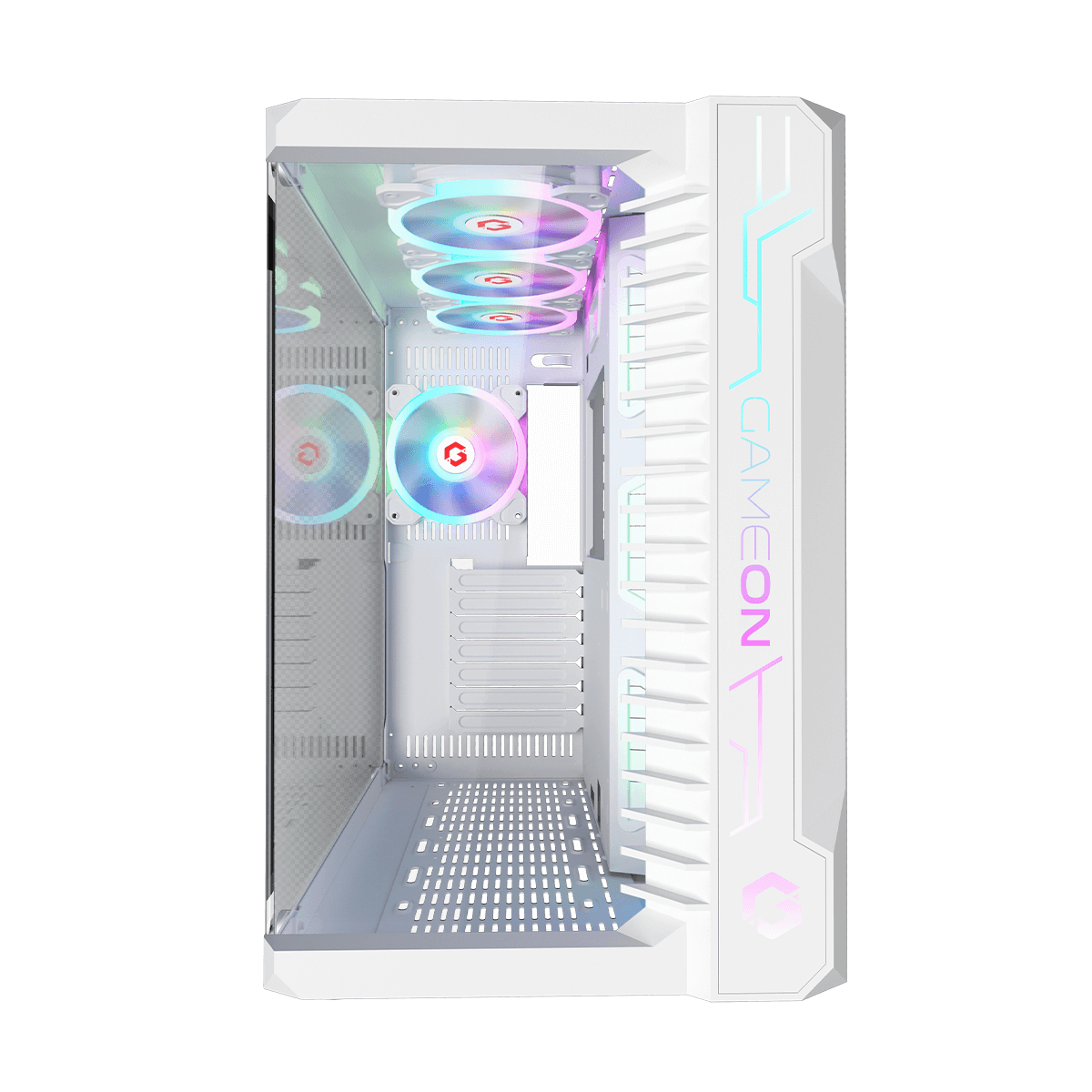 GAMEON Emperor Arctic III Series Mid Tower Gaming Case - White