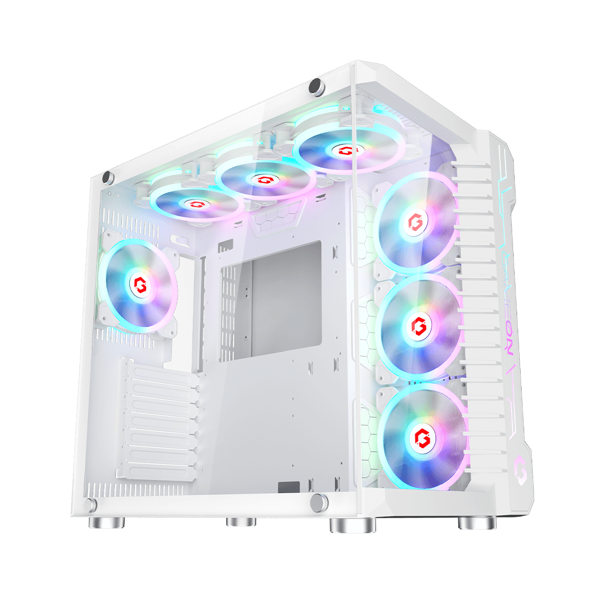 GAMEON Emperor Arctic III Series Mid Tower Gaming Case - White