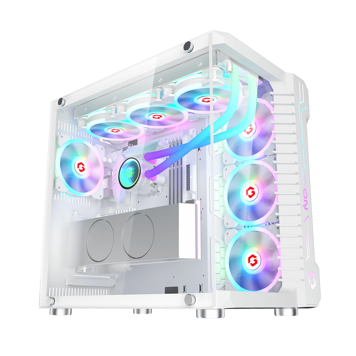 GAMEON Emperor Arctic III Series Mid Tower Gaming Case - White