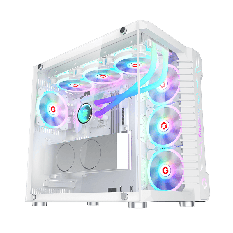 GAMEON Emperor Arctic III Series Mid Tower Gaming Case - White