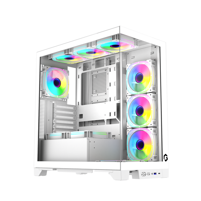 GAMEON Emperor Arctic IV Series Mid Tower Gaming Case - White