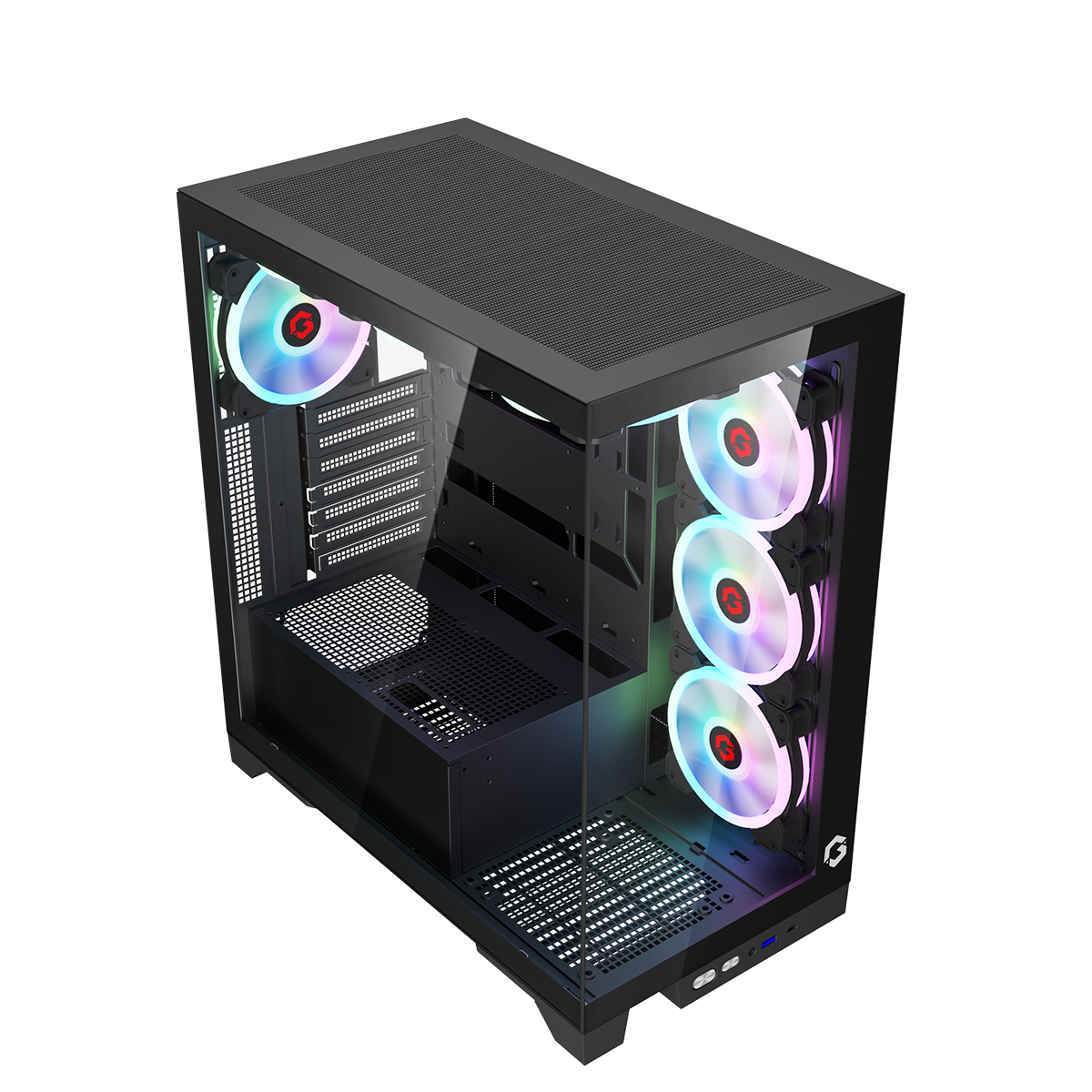 GAMEON Emperor Midnight IV Series Mid Tower Gaming Case - Black