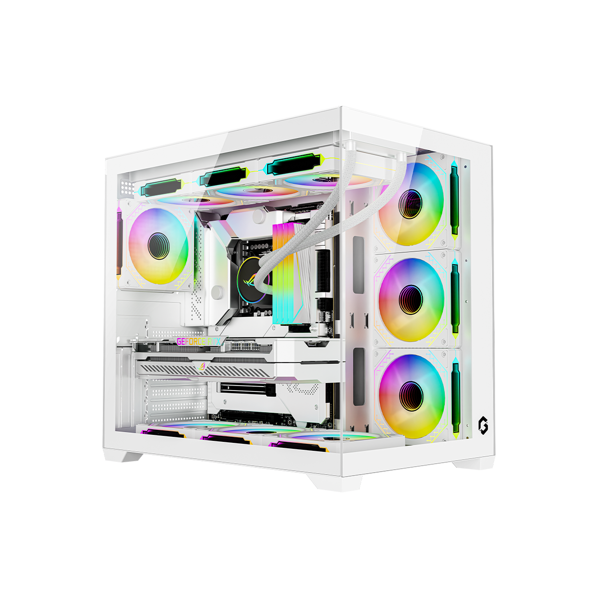 GAMEON Emperor Arctic VX Series Mid Tower Gaming Case - White