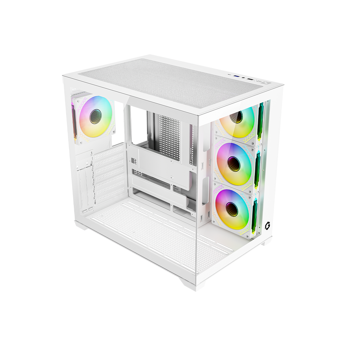 GAMEON Emperor Arctic VX Series Mid Tower Gaming Case - White