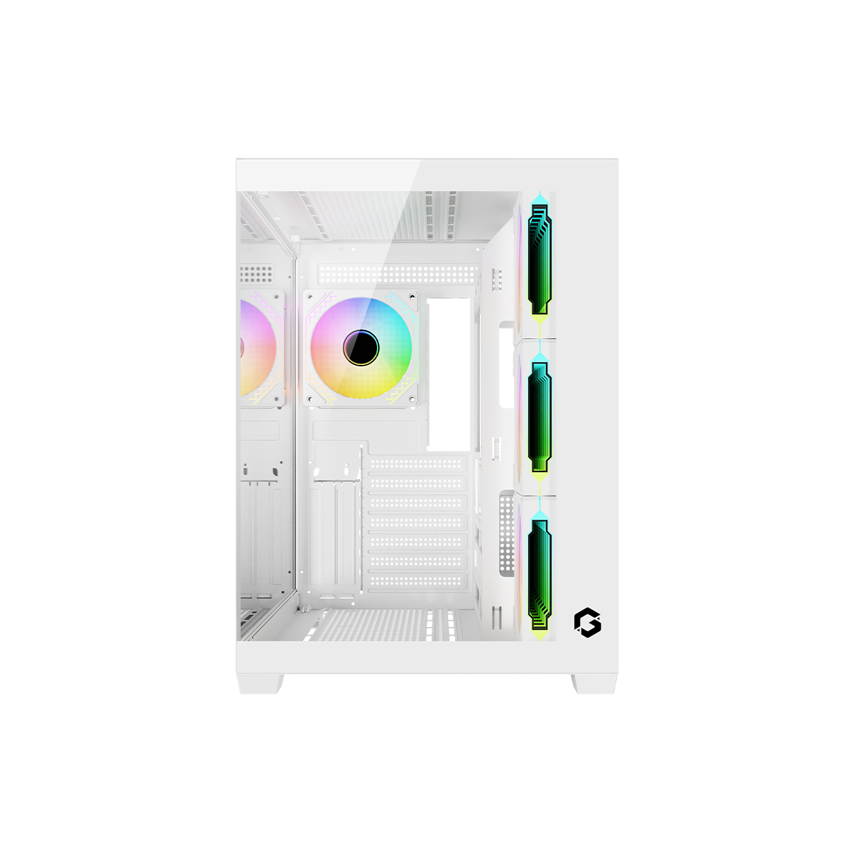 GAMEON Emperor Arctic VX Series Mid Tower Gaming Case - White