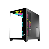 GAMEON Emperor Midnight Series Mid Tower Gaming Case - Black