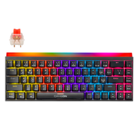 GAMEON PRIMEX GO-MK260-RS 60% RGB Mechanical Gaming Keyboard – Front view showing red switches and compact layout.