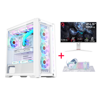 Customized Gaming PC Bundle - Intel i5 12400F Processor, 16GB RAM, 1TB SSD, RTX 3050 6GB, 650W PSU, Liquid Cooler, 24" FHD 180Hz IPS Monitor & All-in-One Gaming Bundle (Keyboard, Headset, Mouse, Mousepad) - White