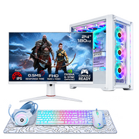 i5 12400F, 16GB RAM, 1TB SSD, RTX 3050 6GB, 650W PSU, Liquid Cooler, 24" FHD 180Hz IPS Monitor & All-in-One Gaming Bundle (Keyboard, Headset, Mouse, Mousepad) - White | Gaming PC Bundle