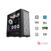 Customized Gaming PC Bundle - Intel i5 12400F Processor, 16GB RAM, 1TB SSD, RTX 3050 6GB, 650W PSU - Black