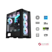 Customized Gaming PC Bundle - Intel i5 12400F Processor, 16GB RAM, 1TB SSD, RTX 3050 6GB, 650W PSU, Liquid Cooler - Black