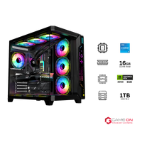 Customized Gaming PC Bundle - Intel i5 14400F Processor, 16GB RAM, 1TB SSD, RTX 3050 6GB, 650W PSU, 24" FHD 180Hz Monitor & All-In-One Gaming Bundle (Keyboard, Headset, Mouse & Mousepad) - Black