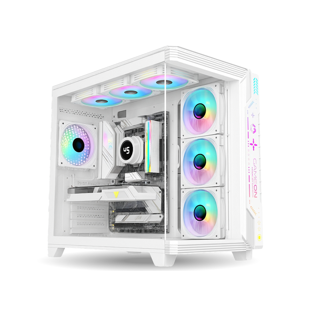Customized Gaming PC Bundle - Intel i5 14400F Processor, 16GB RAM, 1TB SSD, RTX 3050 6GB OC, 650W PSU - White