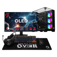 Intel Core i7-14700K, 16GB RAM, 1TB SSD, RTX 5070 12GB OC, 850W PSU, Liquid Cooler, 27" OLED QHD 280Hz Monitor & All-In-One Gaming Bundle (Keyboard, Headset, Mouse & Mousepad) - Black | Gaming PC Bundle