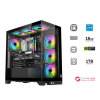 Intel Core Ultra 5 225F, 16GB RAM, 1TB SSD, RTX 5060 8GB OC, 750W PSU, Liquid Cooler, 24" FHD 200Hz Monitor & All-In-One Gaming Bundle (Keyboard, Headset, Mouse & Mousepad) - Black | Gaming PC Bundle