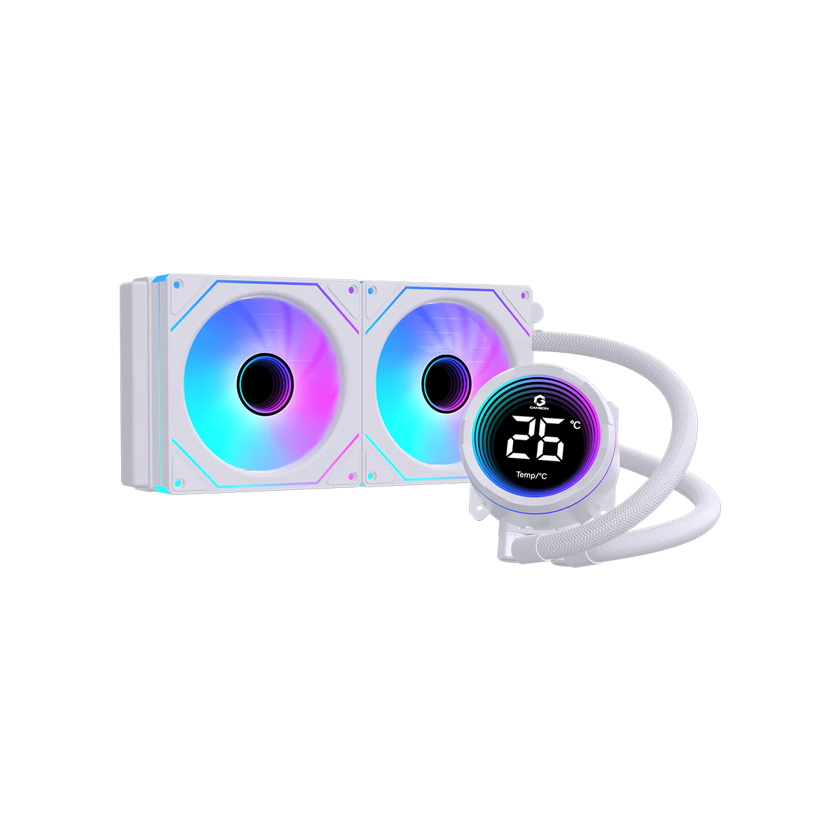 Intel Core Ultra 5 225F, 16GB RAM, 1TB SSD, RTX 5060 8GB OC, 750W PSU, Liquid Cooler, 24" FHD 200Hz Monitor & All-In-One Gaming Bundle (Keyboard, Headset, Mouse & Mousepad) - White | Gaming PC Bundle