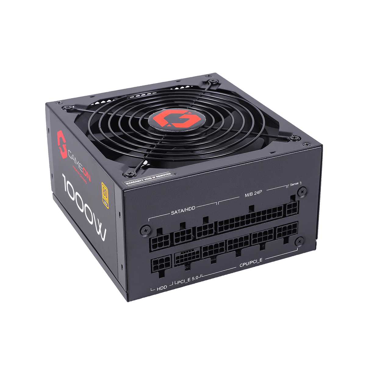 GAMEON - SPY2 ATX 1000 WATTS 80 PLUS Gold Value Gaming Power Supply - Black