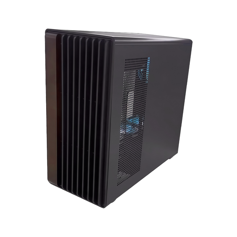 GAMEON TIMBER Midnight Series ARGB + PWM Mid Tower Gaming Case - Wood/Black