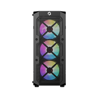 علبة ألعاب GAMEON TRIDENT III-M POWERFORGE Series متوسطة الحجم مع مزود طاقة 750 واط مثبت مسبقًا - أسود 