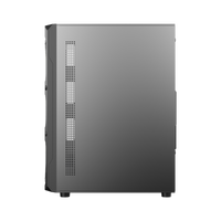 علبة ألعاب GAMEON TRIDENT III-M POWERFORGE Series متوسطة الحجم مع مزود طاقة 750 واط مثبت مسبقًا - أسود 