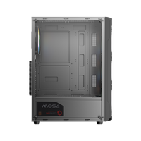 علبة ألعاب GAMEON TRIDENT III-M POWERFORGE Series متوسطة الحجم مع مزود طاقة 750 واط مثبت مسبقًا - أسود 