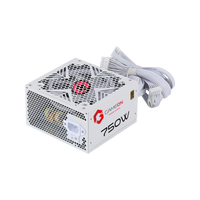 علبة ألعاب GAMEON Trident IV-A POWERFORGE Series متوسطة الحجم مع مزود طاقة 750 واط مثبت مسبقًا - أبيض